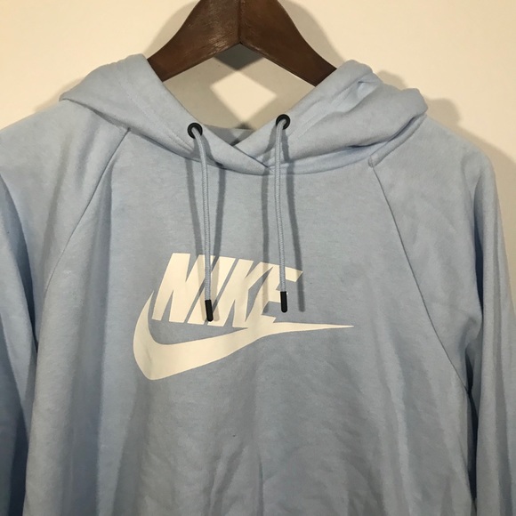 Nike Light Blue Cropped Sweatshirt - Picture 3 of 5